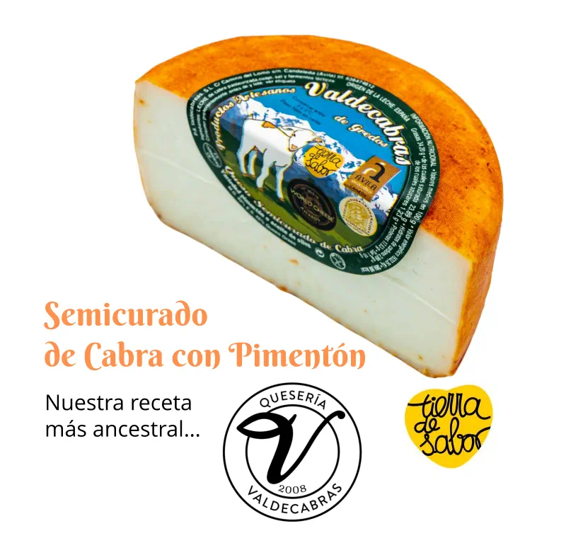 Queso Semicurado de Cabra con Pimentón de Quesería Valdecabras